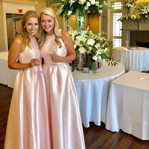 Alfred Sung Blush Sateen Dress